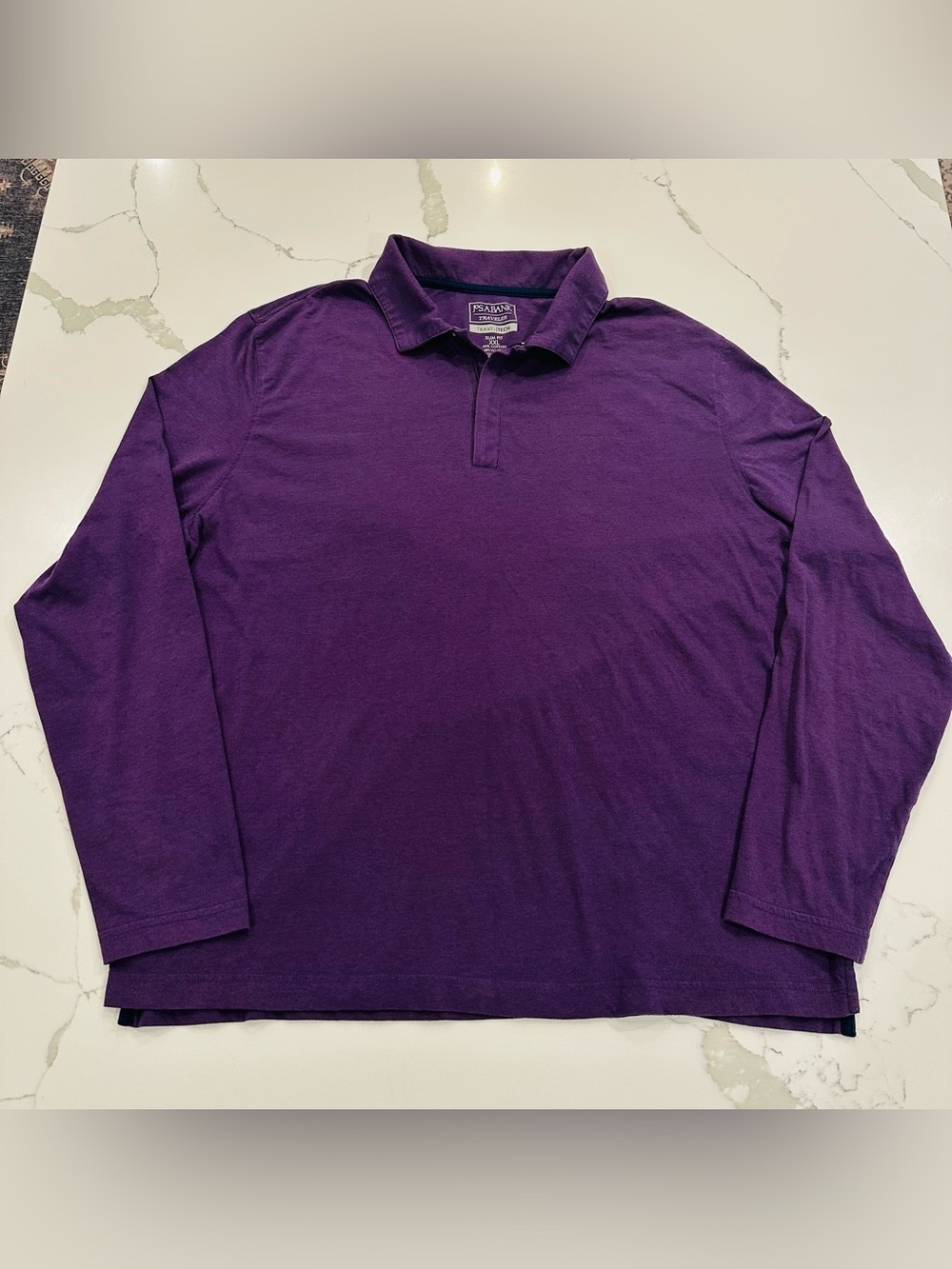 Jos. A. Bank Purple Long-Sleeve Polo